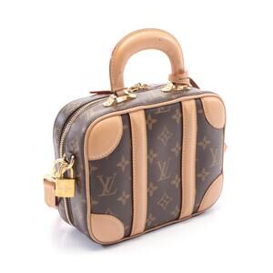 Louis Vuitton Valisette Handbag Canvas Leather Monogram Brown
